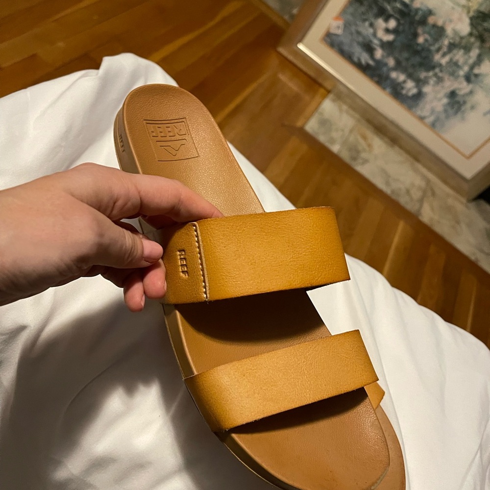 Reef Mustard Slide Sandals